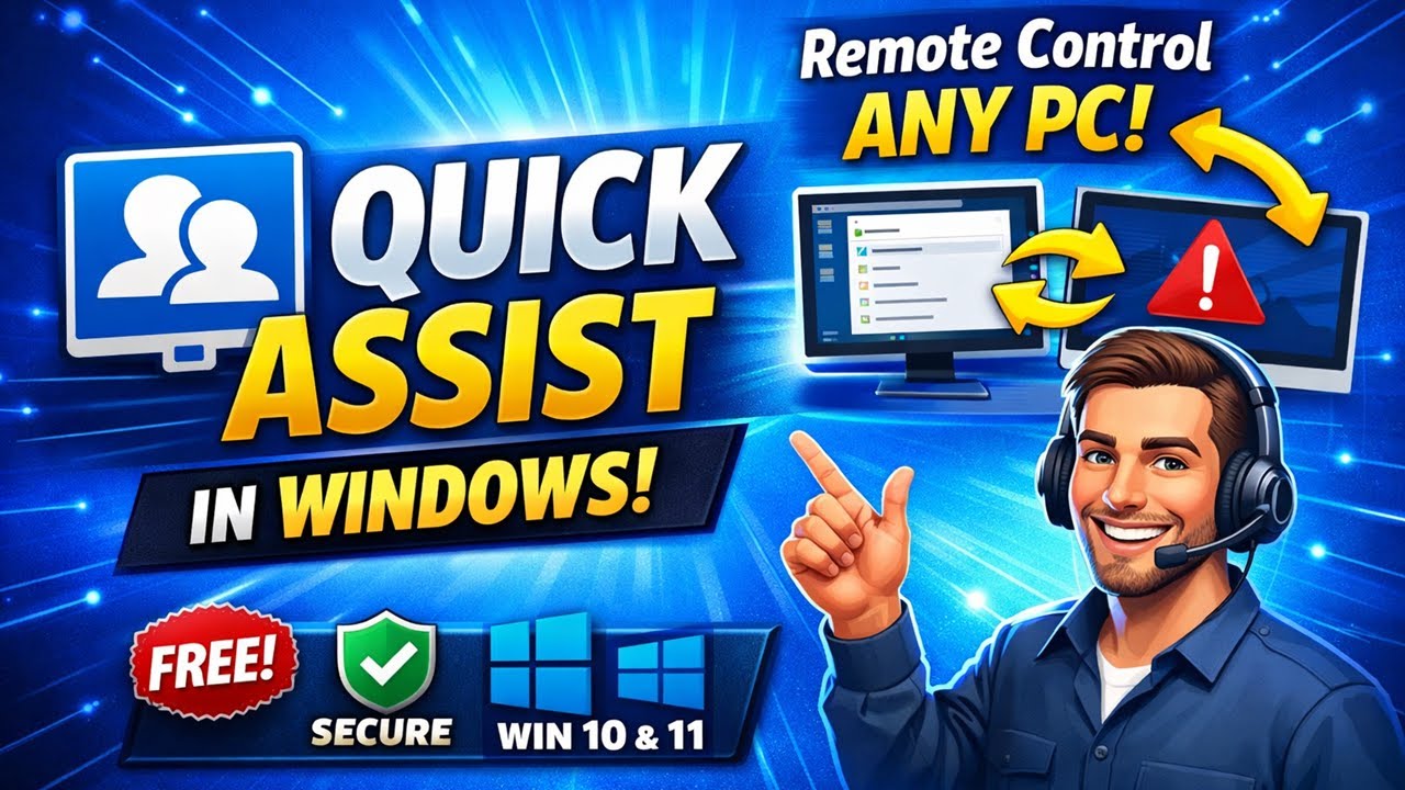 Quick Assist in Windows Remotely Control Any PC in Minutes Free