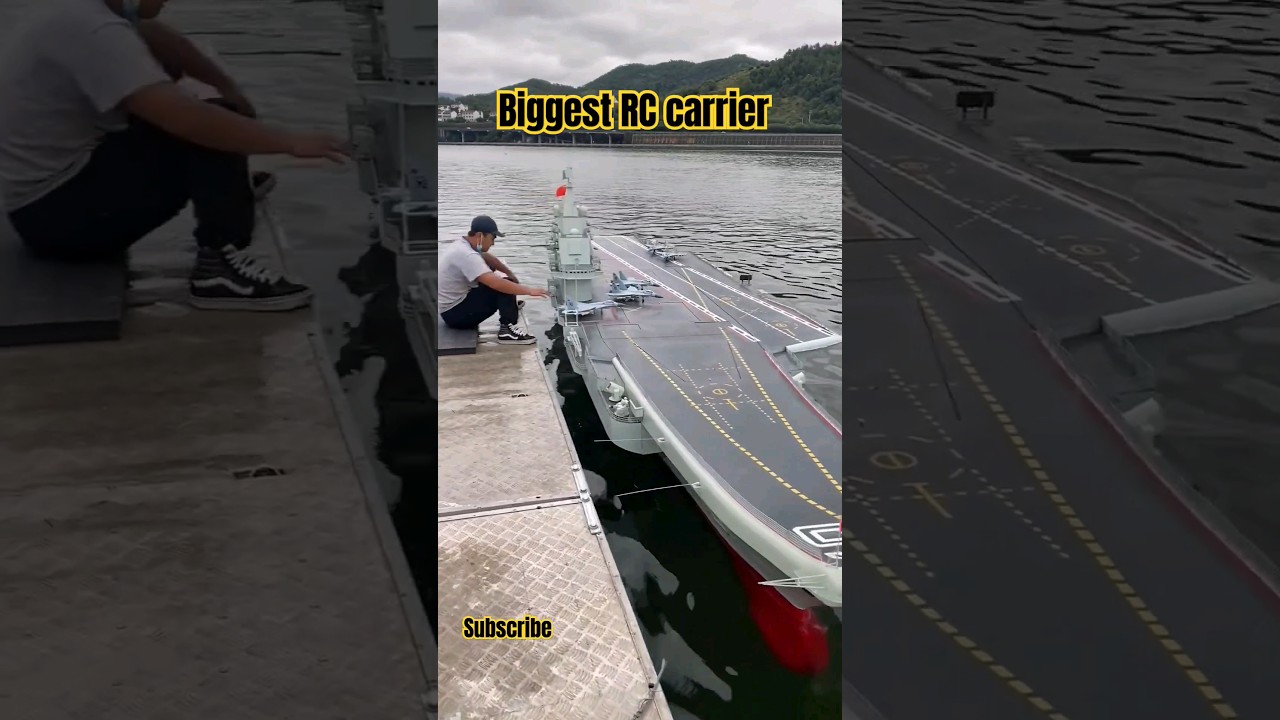 The biggest rc carrier in the world #rcships #rcboat #rcmodel #scalerc  #biggest #aircraftcarrier
