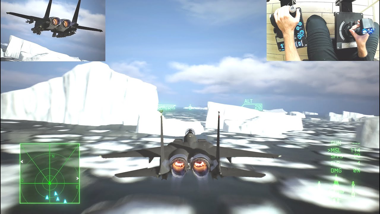 F15 Strike Eagle - Ace Combat 7 | Logitech X56 - 4K Gameplay