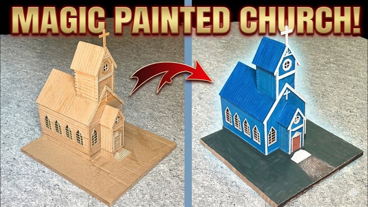 How to Make a church With Cardboard Diy Miniature Cardboard Church Diorama Scale Model Tutorial