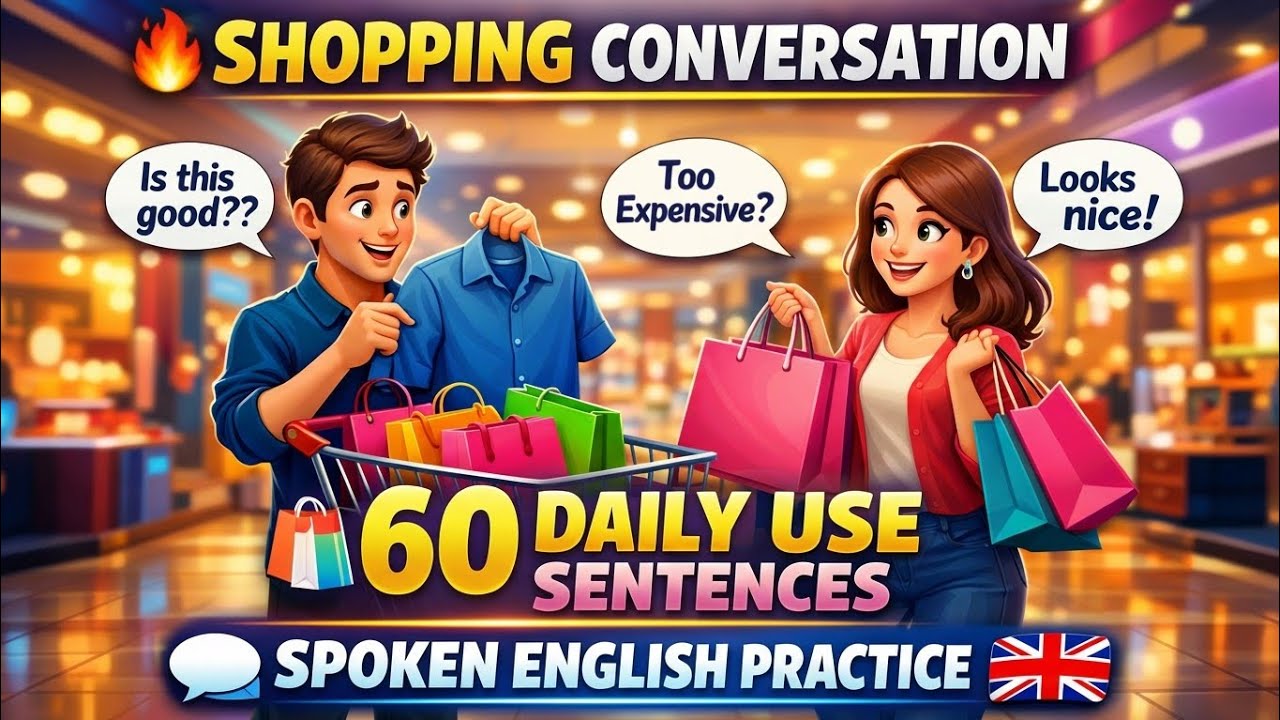 Shopping Conversation Between a Couple | 60 Daily Use English Sentences | @englishwithshivika 