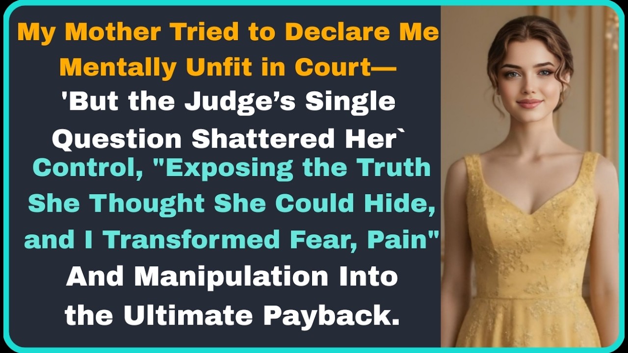 My Mother Tried to Declare Me Mentally Unfit in Court — Until the Judge Asked One Question…