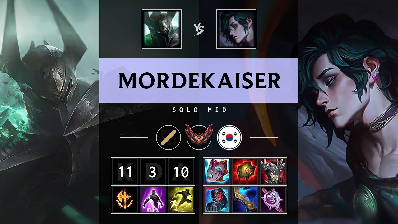 Mordekaiser Mid vs Hwei - KR Grandmaster Patch 25.17