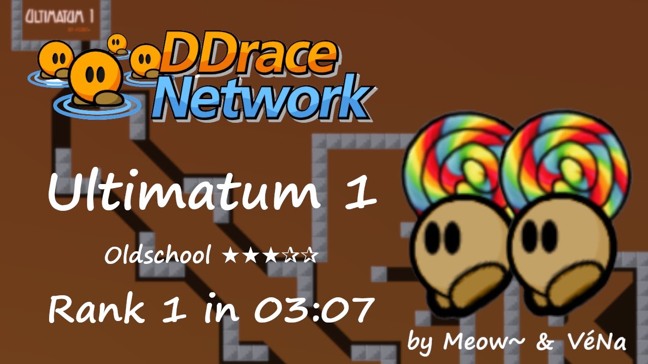 Teeworlds - Ultimatum 1 Rank 1 in 03:07 by Meow~ & VéNa