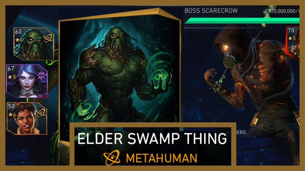 INJUSTICE 2 MOBILE - NEW - ELDER SWAMP THING - Gameplay in SOLO RAID
