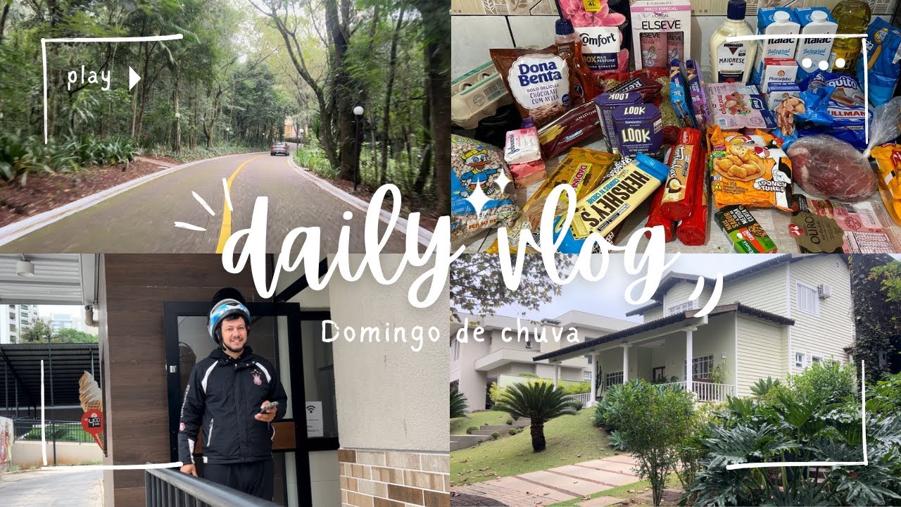 DOMINGO CHUVOSO - FOMOS AO MERCADO - FUI TRABALHAR COM MEU MARIDO NO IFFOD