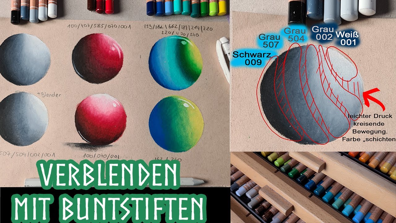 ZEICHNEN LERNEN: Verblenden mit Buntstiften (Luminance)