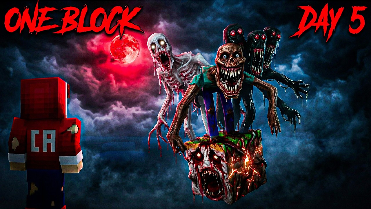 What If You Spend 5 Days on ONE BLOCK with DEADLY CREATURES in Minecraft?