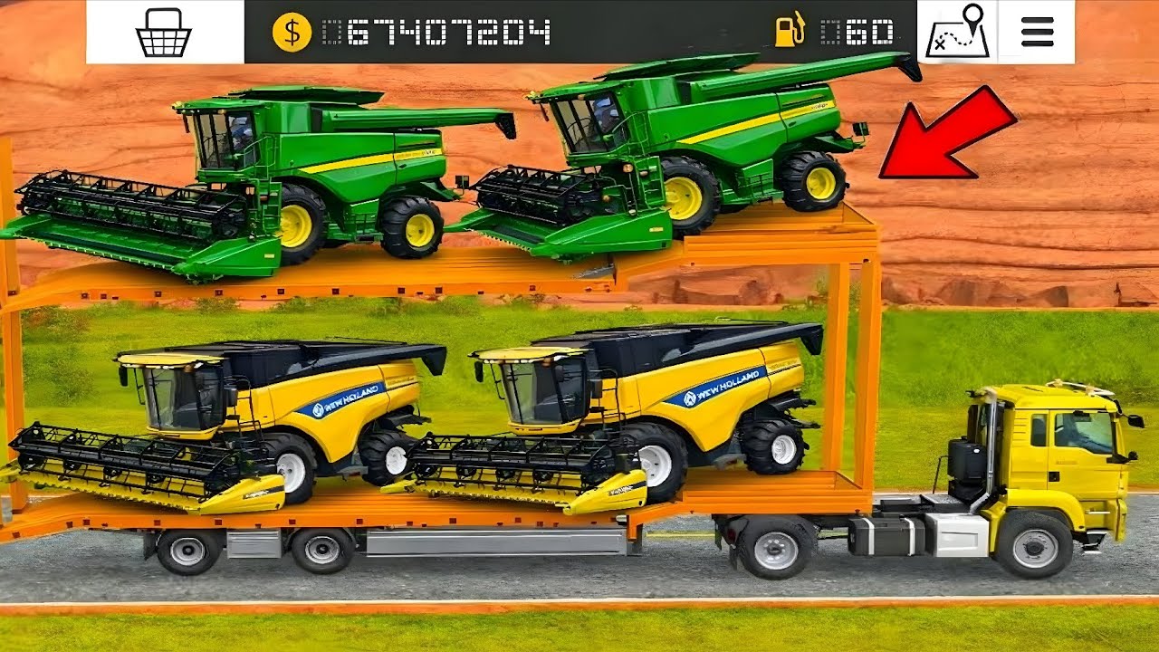 4 Player Transport Harvesters In Fs 18 ! Fs18 Multiplayer Gameplay | Farming Simulator #fs18