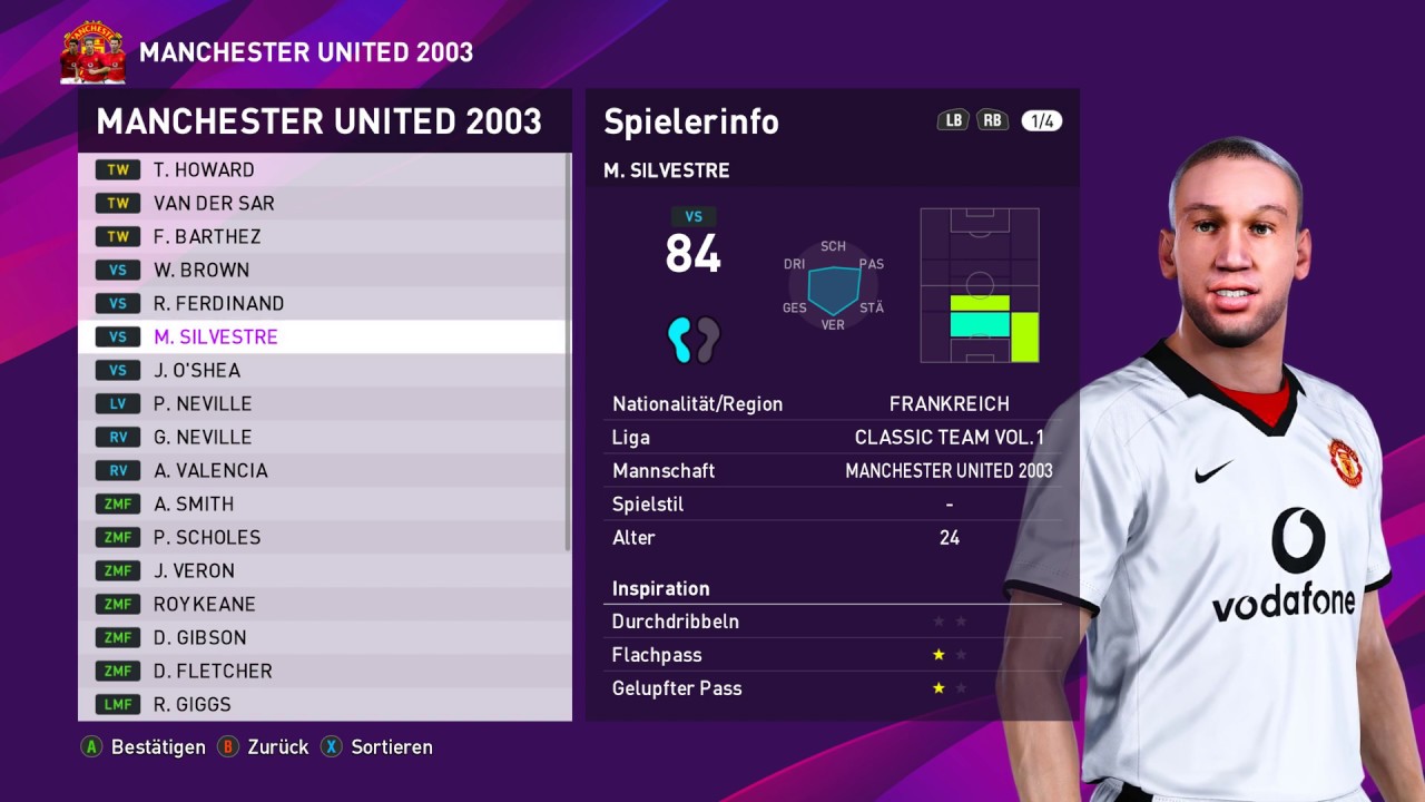 CLASSIC MANCHESTER UNITED 2003 I Real Player Faces I PES 2020