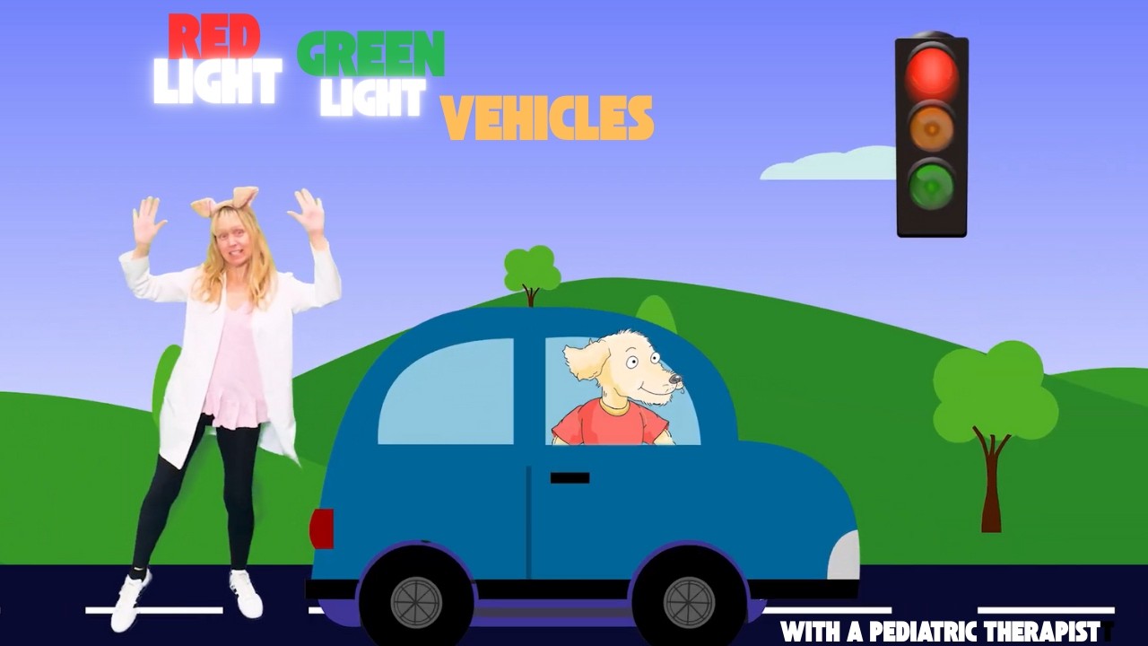 Red Light Green Light Vehicles | Brain Break | Club Woof | Songs for Kids