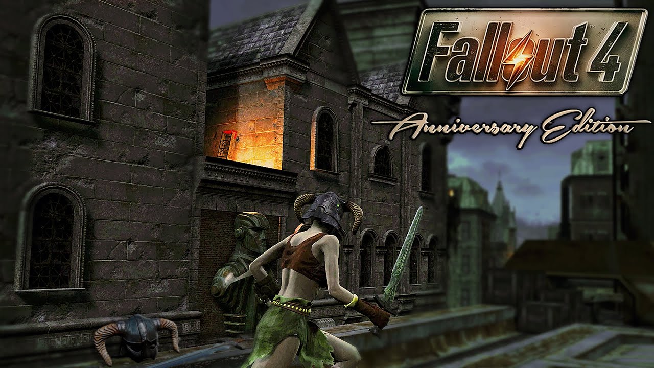 Fallout 4 Anniversary edition FREE CONTENT how to find Fantasy hero set from Skyrim