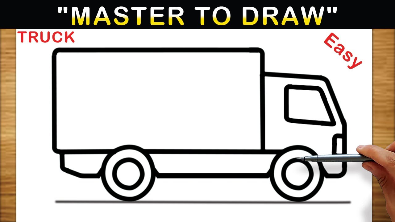 How to Draw a Truck in 2 Min - Easy Truck Drawing Step by Step