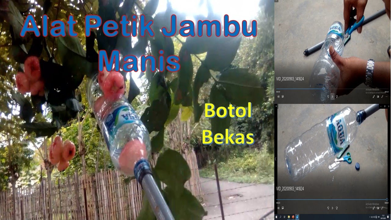 Cara membuat Alat Petik Jambu dari Botol Bekas | inicaraku 123