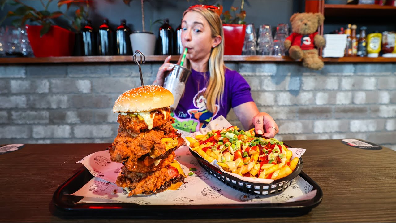 Only 20 Minutes To Finish This Aussie Burger Challenge That Most People FAIL!