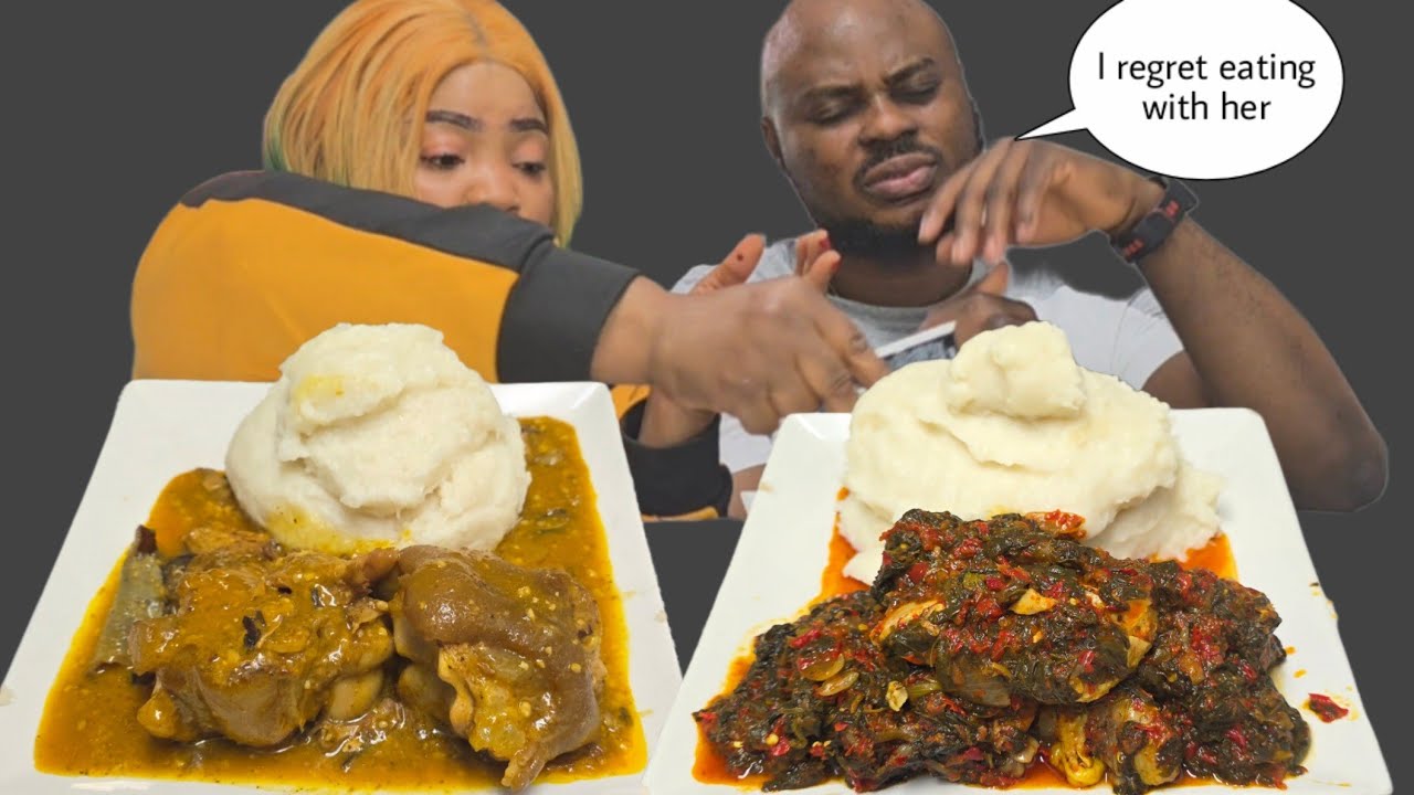 hilarious | i regret doing this prank today | Ogbono soup and fufu | african food asmr