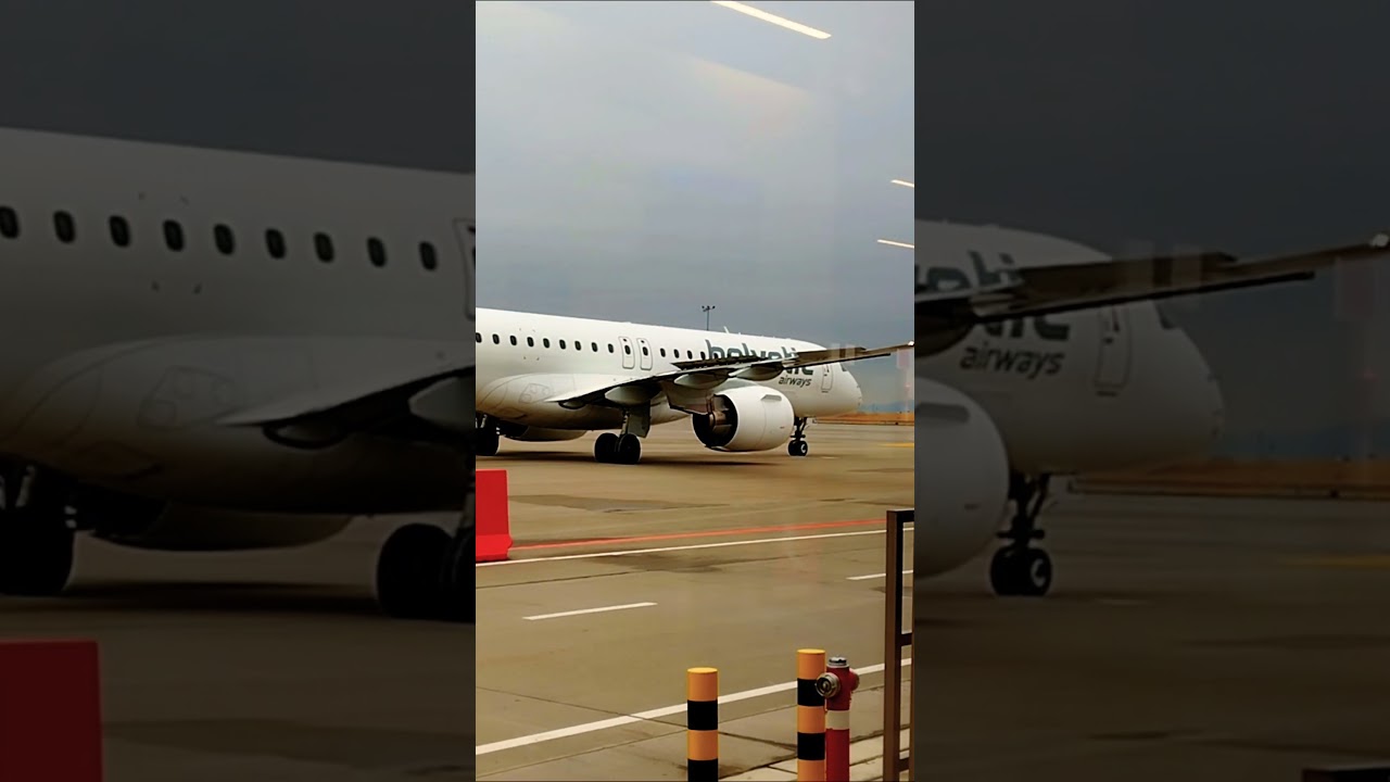 ✈️🇨🇭: Helvetic airways - Embraer E190-E2 with 2 PW1900G engines (whale sound🐋) #budapest #embraer