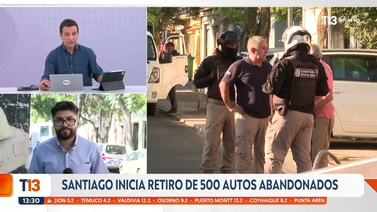 Santiago inicia retiro de 500 vehículos abandonados en las calles