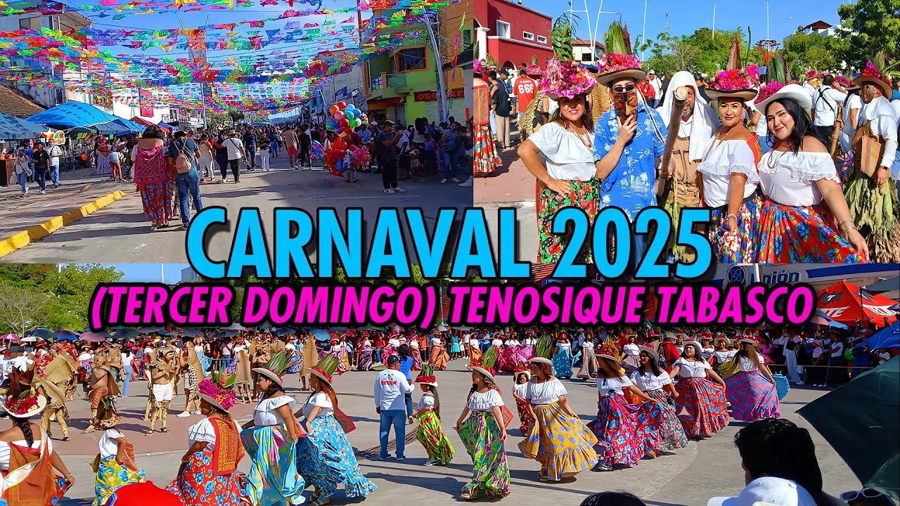 ASI ESTUVO EL 3ER DOMINGO DE CARNAVAL 2025 EN TENOSIQUE TABASCO | [GABO HERCONZ]  (Paseando Un Rato)