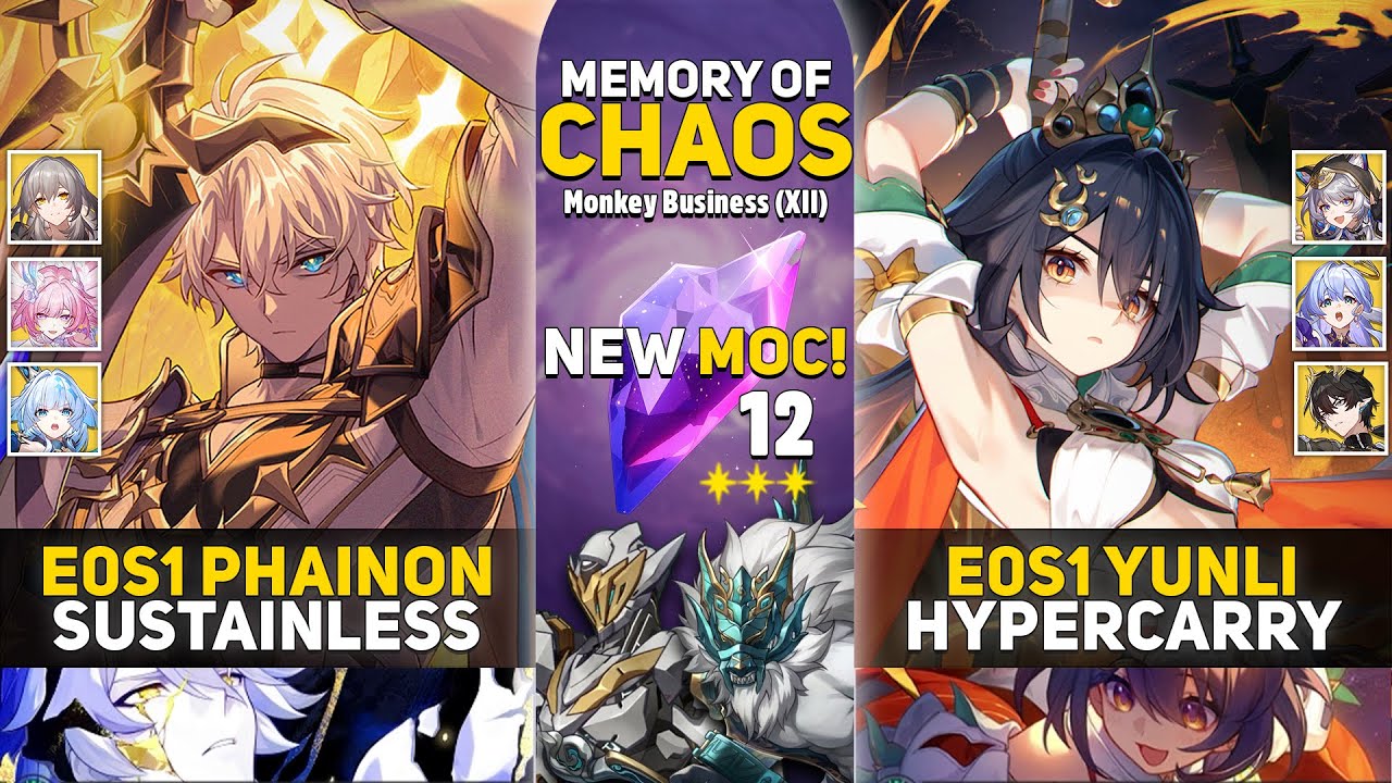 NEW Memory of Chaos 12 | E0 Phainon Sustainless & E0 Yunli Hypercarry | Honkai Star Rail
