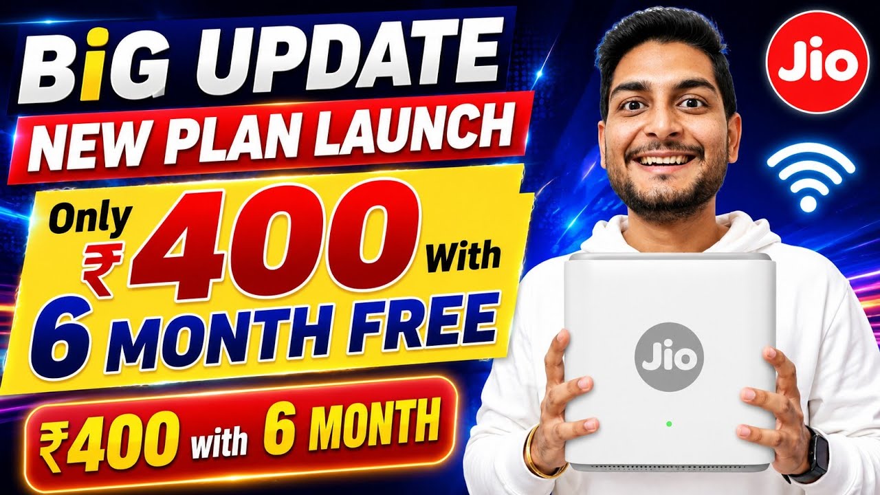 Jio AirFiber New Offer: Only ₹400 with 6 Months Free | 30 Mbps Speed