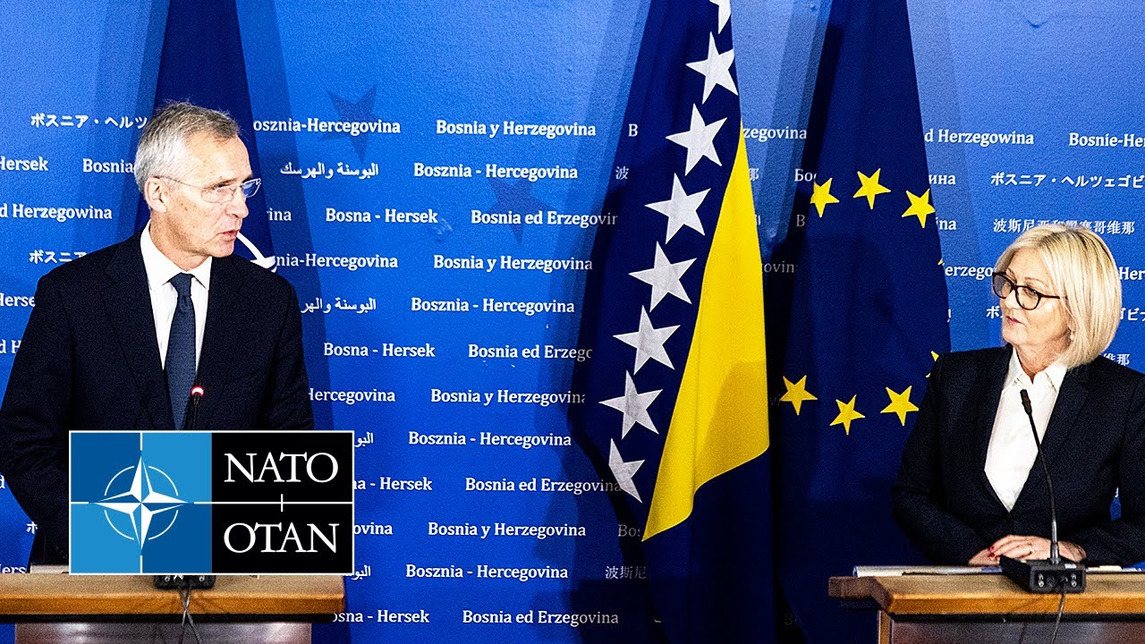 NATO Secretary General w/ Chairwoman o/t Council of Ministers of Bosnia and Herzegovina, 20 NOV 2023