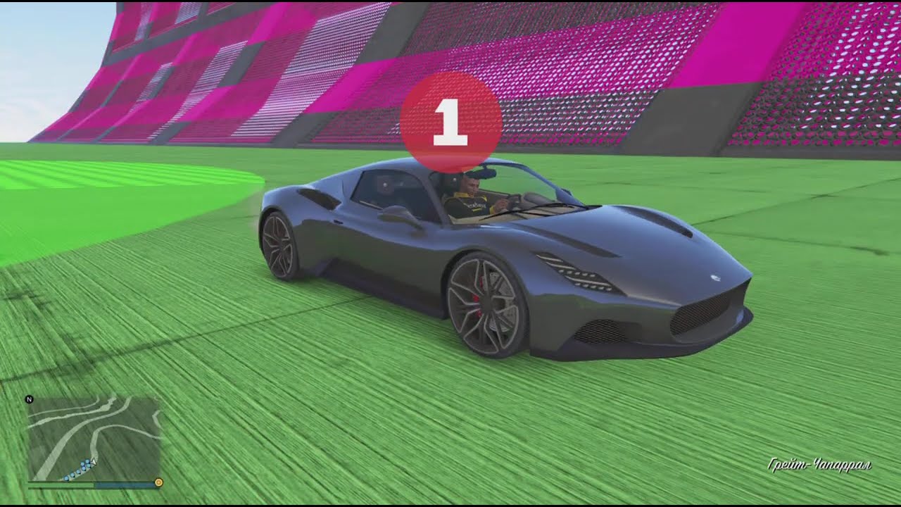 30 racers in GTA online and a narrow road with many collisions and a stunt race