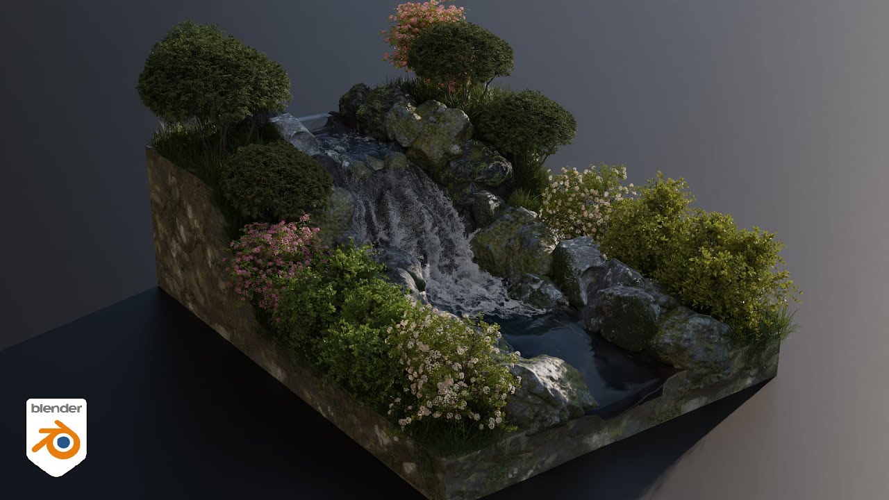 Waterfall With Flip Fluids In Blender 3.3 Tutorial