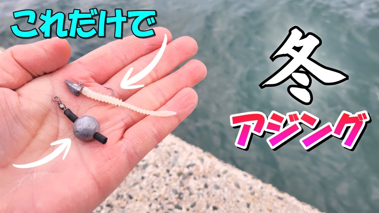 【アジング】冬の防波堤でアジの調査をやってみました！こんな仕掛けで簡単に釣れてしまいます。。