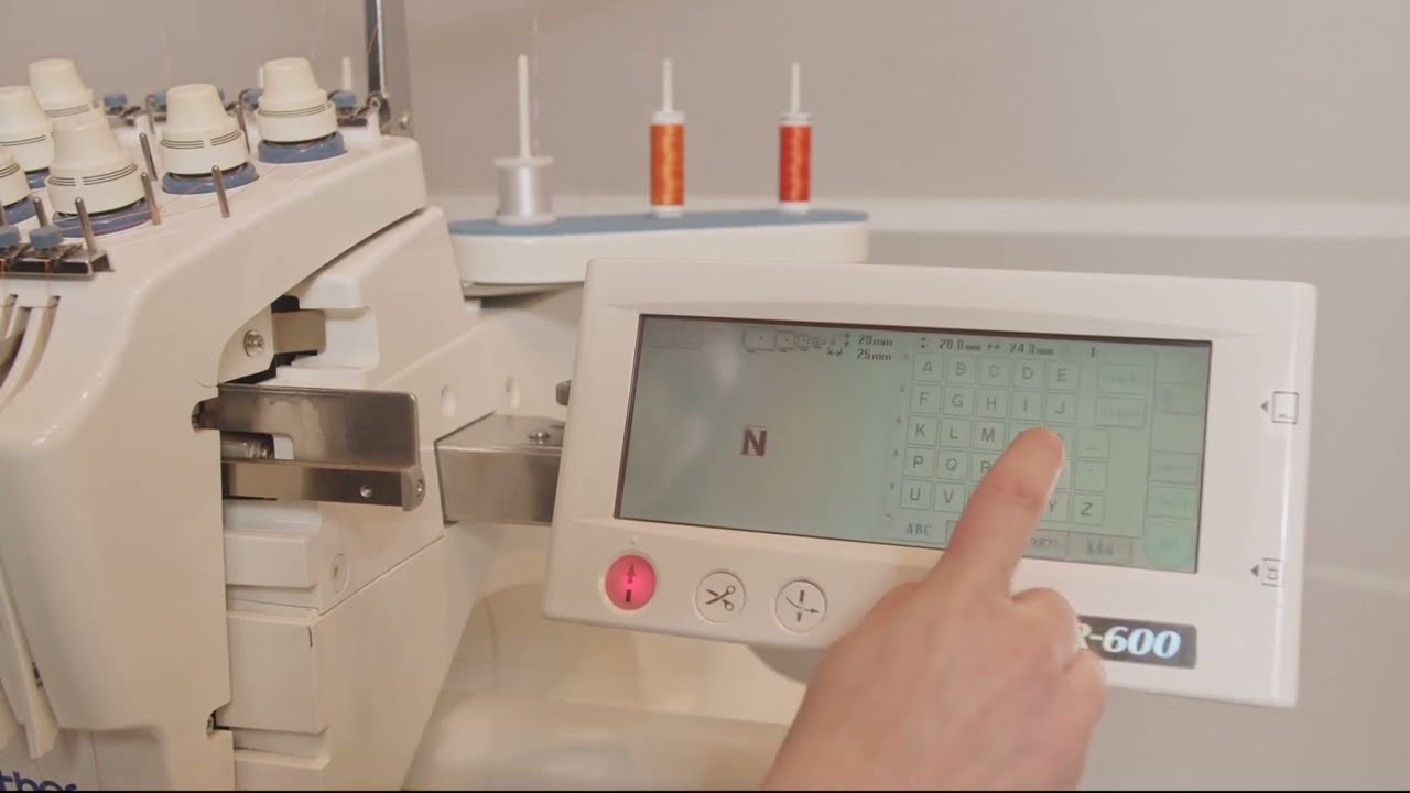 NOOF LAB: Brother PR600 Embroidery - Designing with on-board computer