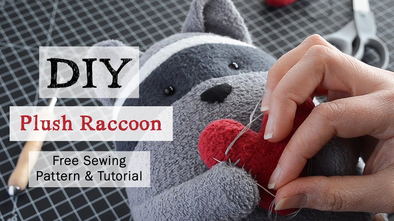 DIY Plush Raccoon—Free Raccoon Sewing Pattern
