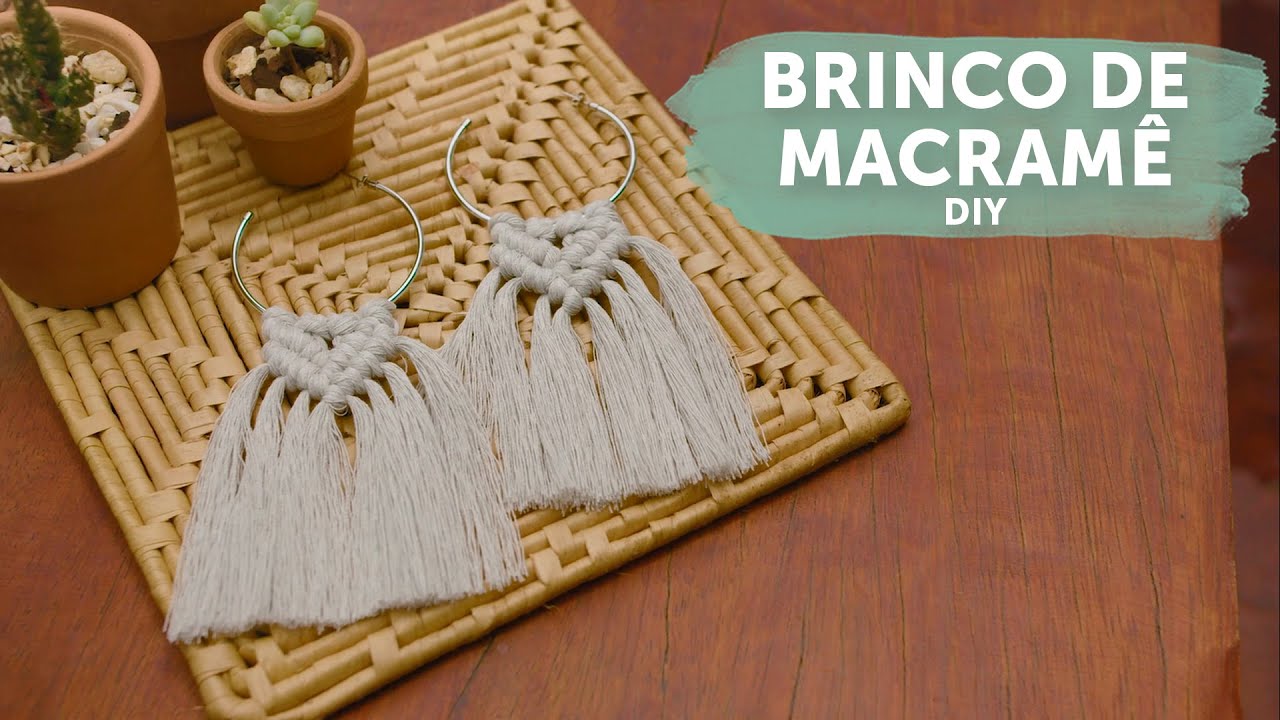 Brinco de Macramê Moderno e Super Fácil | Tutorial Passo a Passo