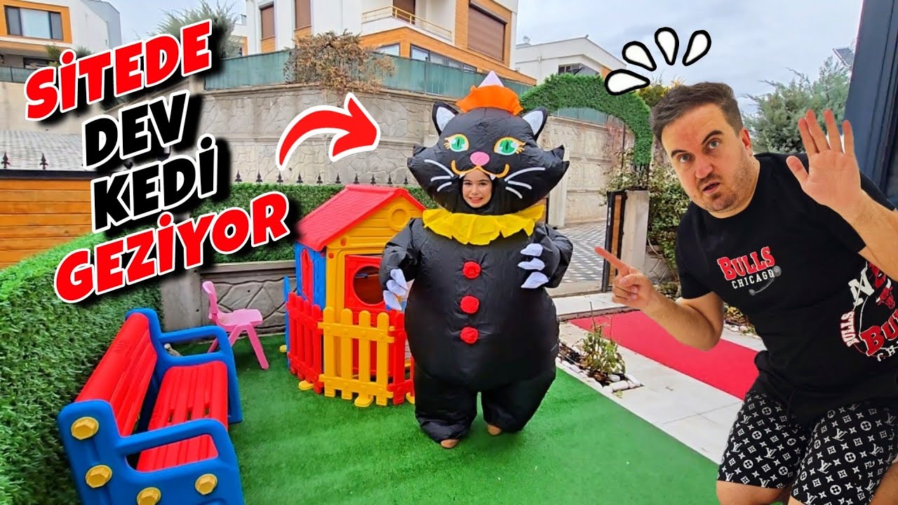ELİF SİNEM DEV KEDİ SİTEDE BABANI KOVALADIN‼️