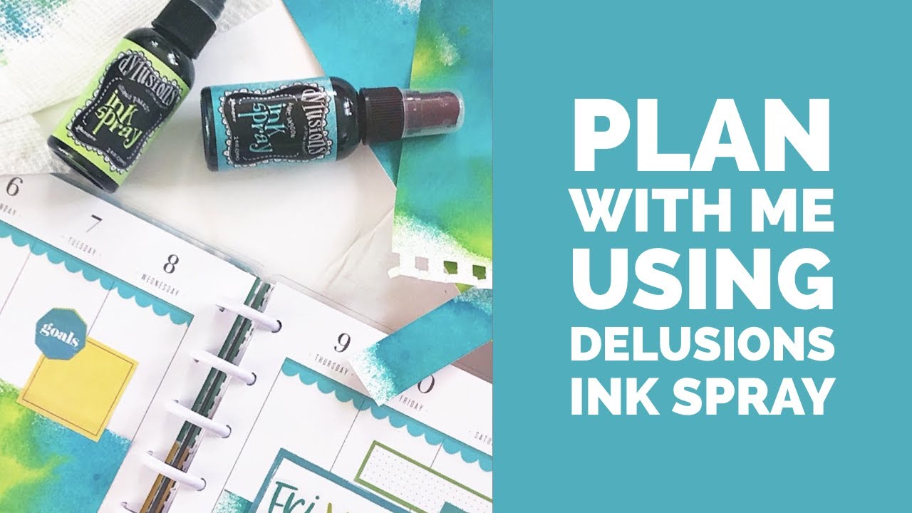 Plan With Me // Classic Happy Planner // Dylusions Ink Spray // January 6, 2020