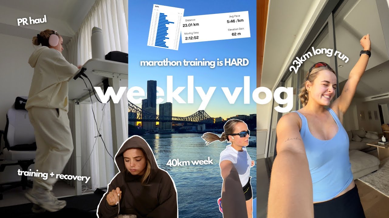 weekly vlog: marathon training is HARD, longest run ever, pr haul, the ups + downs, inner thoughts