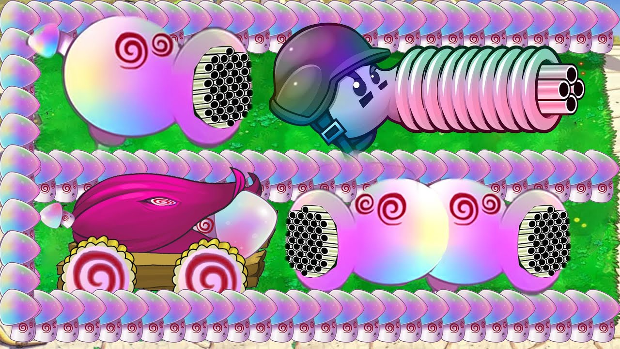 Hypno Peashooter X Hypno Gatling X Hypno Cannon Giga Zomboss vs Gargantuar - Plants vs Zombies Hack
