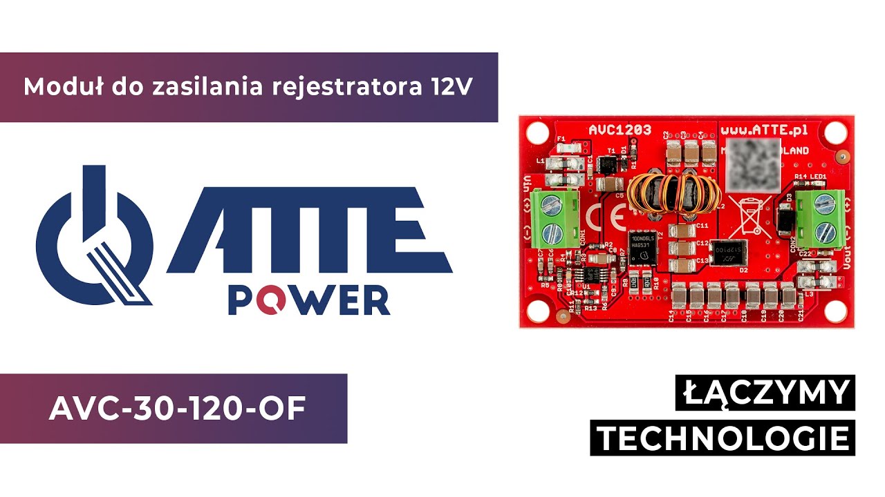 Moduł do buforowego zasilania rejestratora 12V - ATTE AVC-30-120-OF | Kup na www.sklep-ecsystem.pl