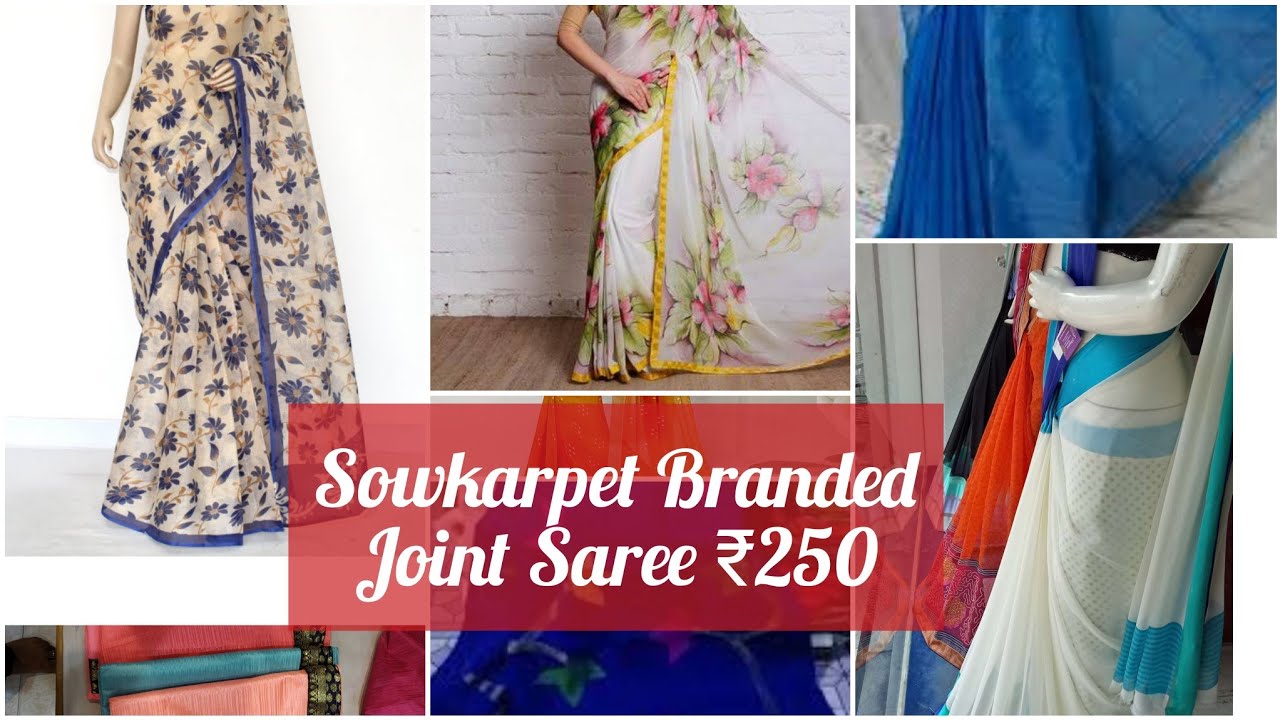 Branded Joint Sarees at Sowkarpet/ Joint sarees, Designer Sarees Collection with price