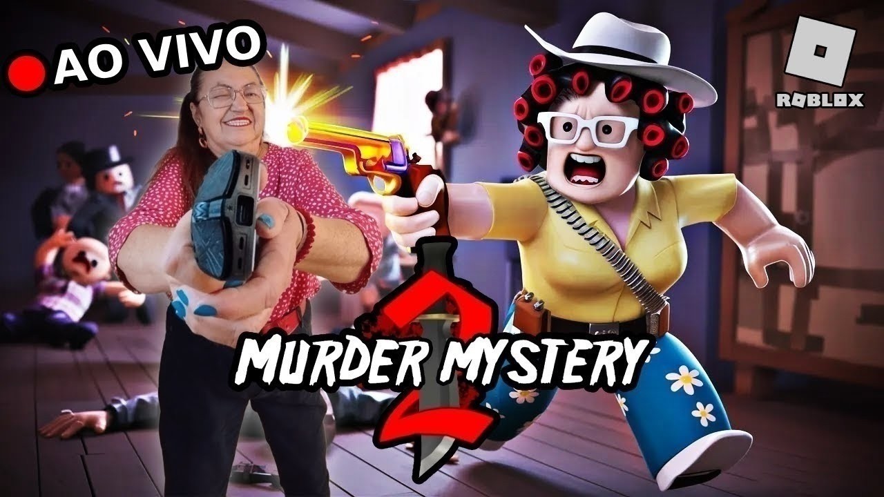 VEM JOGAR MM2 COM A VOVÓ DO ROBLOX AO VIVO