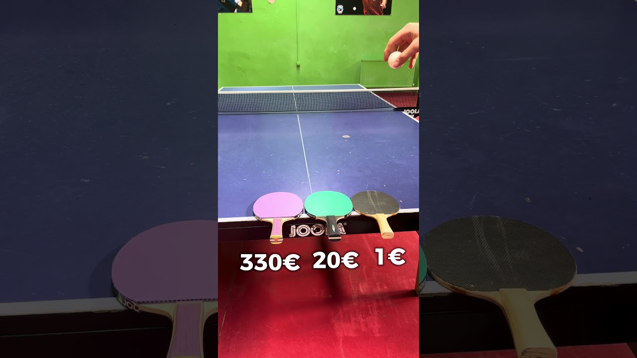 330&euro; Vs 20&euro; Vs 1&euro; Ping Pong color Racket 🏓 #joola