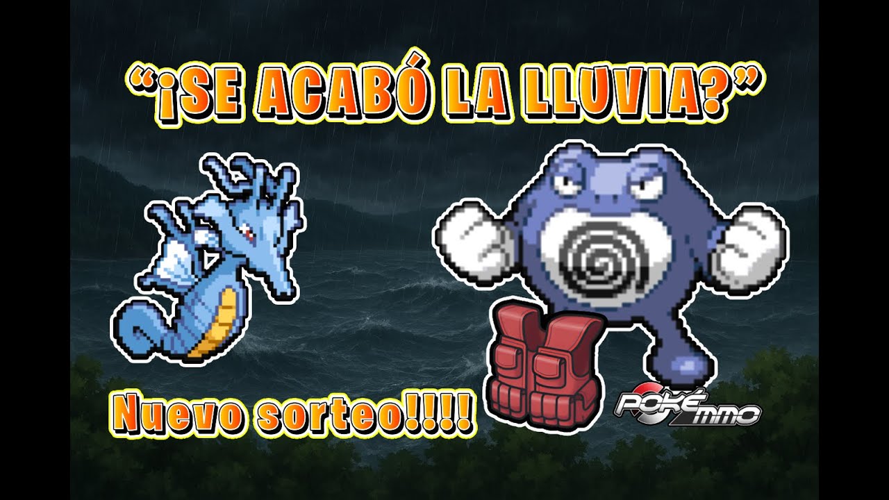 “Así se rompe un Kingdra bajo  Lluvia: Poliwrath Anti-Rain con Assault Vest | PokeMMO PvP”