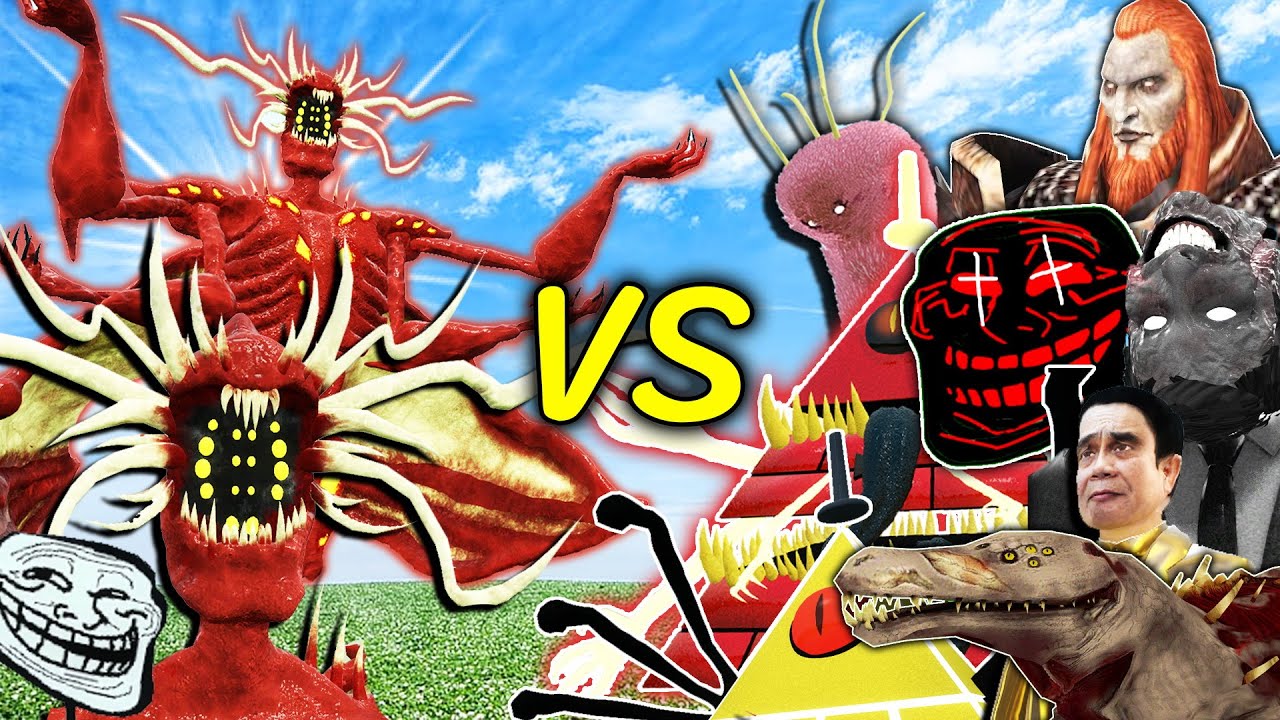 #2 รวมการต่อสู้ของ The New God Incident | Trollge Incident vs Trevor Henderson Gmod - สมบอย