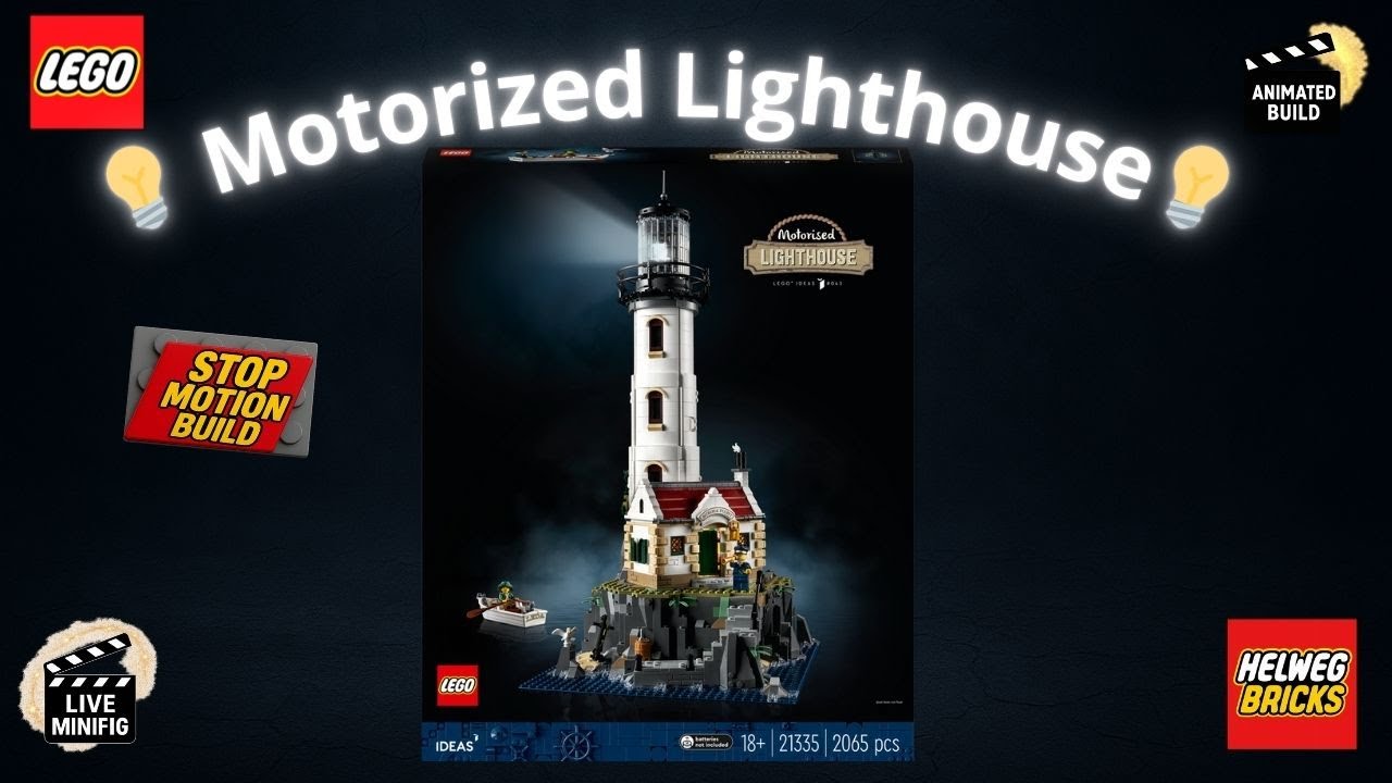 LEGO: Modular Buildings – 21335 Motorized Lighthouse | Full Stop Motion Build 🌊💡
