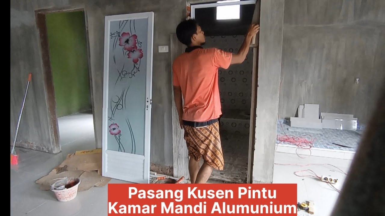 Pasang pintu kamar mandi alumunium pabrikan