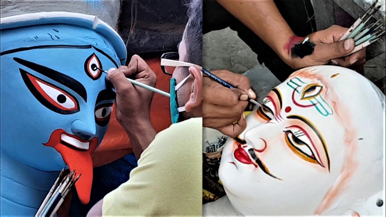 Maa Kali & Shiv Eye Painting | Kumartuli | Kali Puja 2020 | Idol Making.