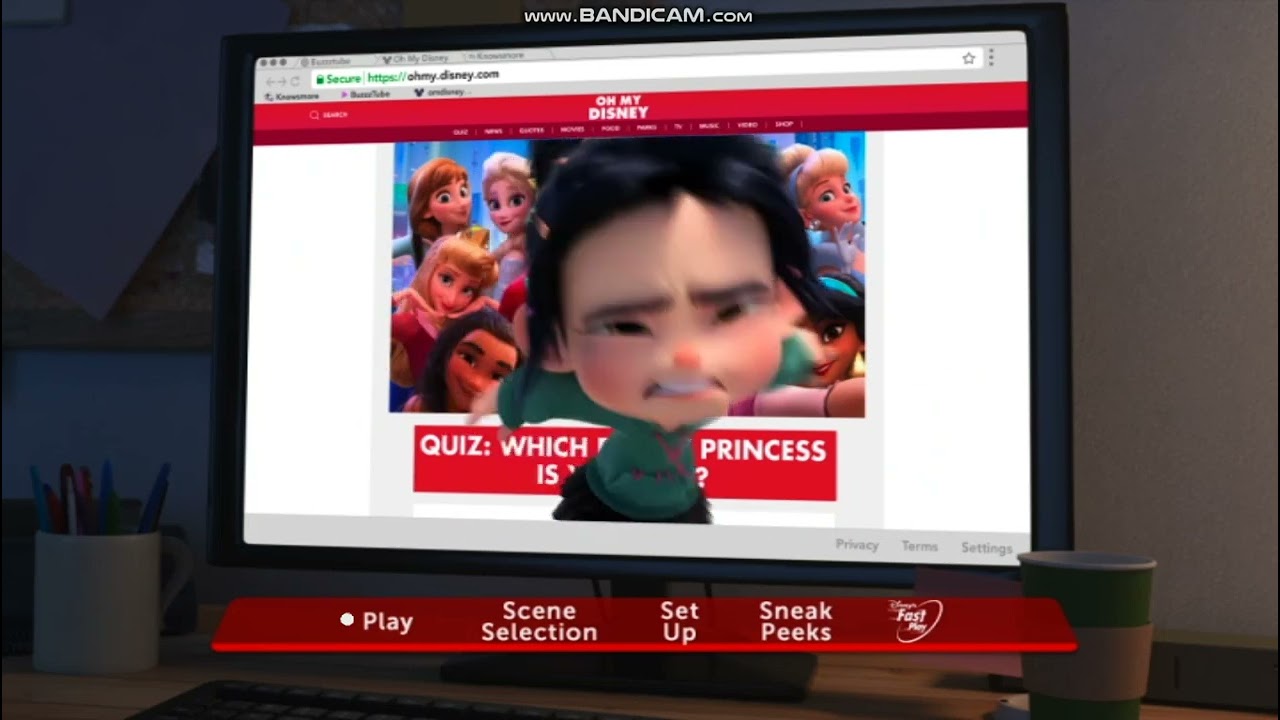 Ralph Breaks The Internet DVD Menu Walkthrough