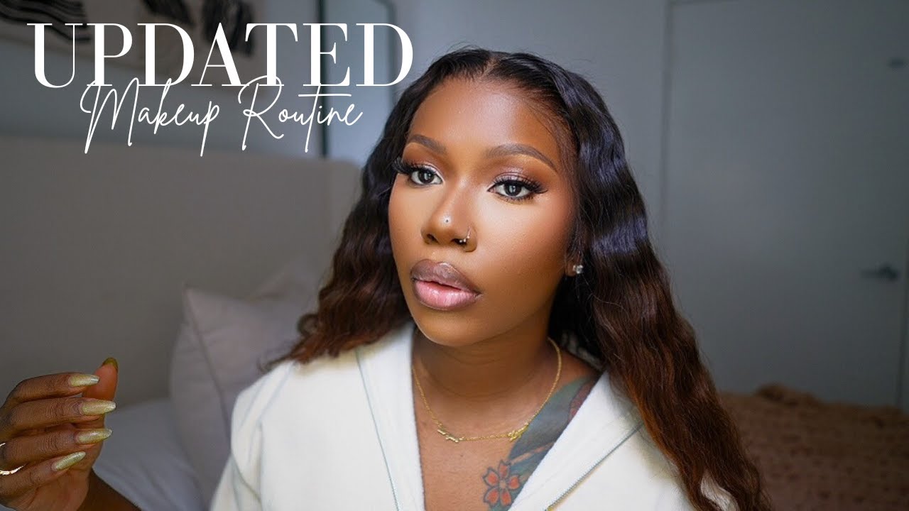 UPDATED Everyday Makeup Routine for Dark Skin | Flawless & Natural Look