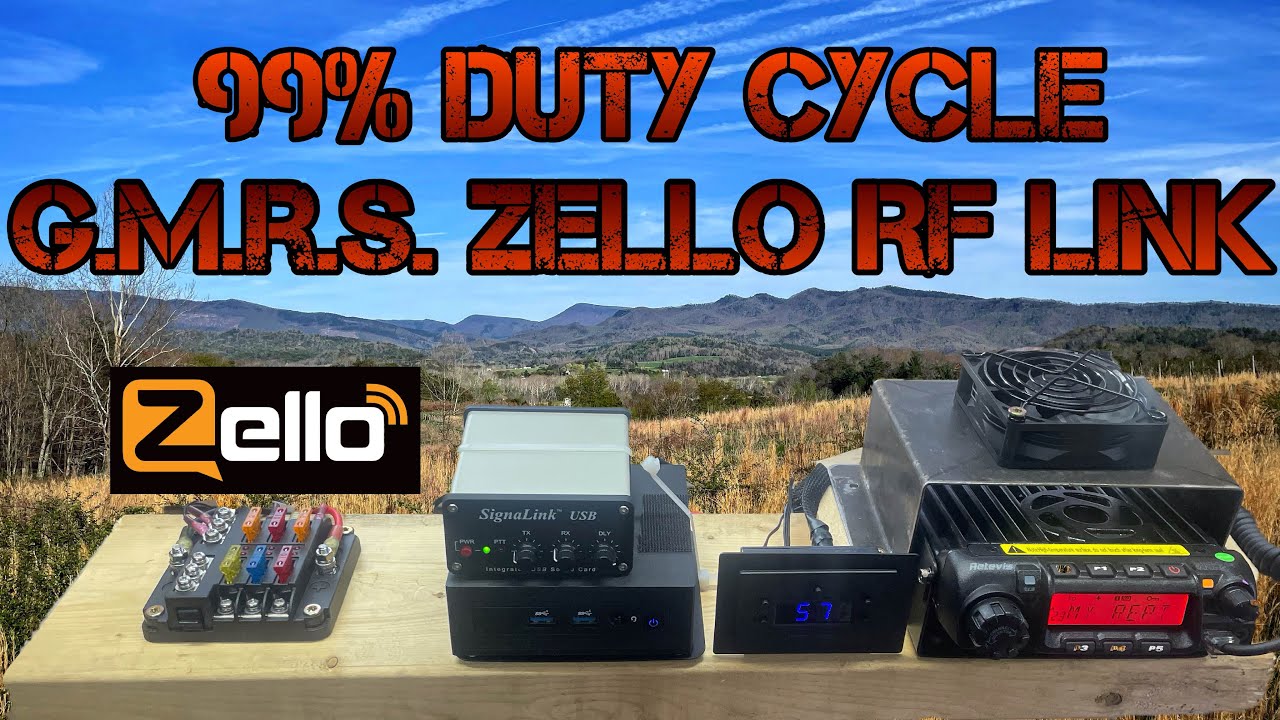 99% Duty cycle G.M.R.S. RF link for Zello \ repeater Interface | first look | VOX setup