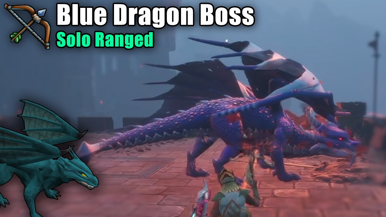 Blue Dragon Boss in RuneScape Dragonwilds (Ranged Main)