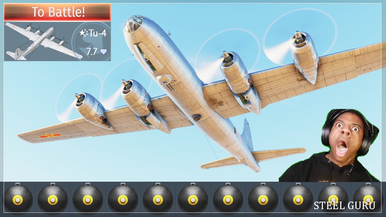[STOCK] Chinese Tu-4 💥💥💥 4x 3000KG BOMBS 💣💣💣 5x 23MM TURRETS